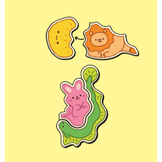 Kawaii Creatures 300 Shaped Piece Cluster Puzzle Kaddo