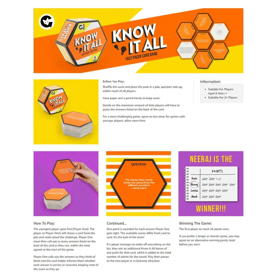 Know it All Trivia Card Game Ginger Fox