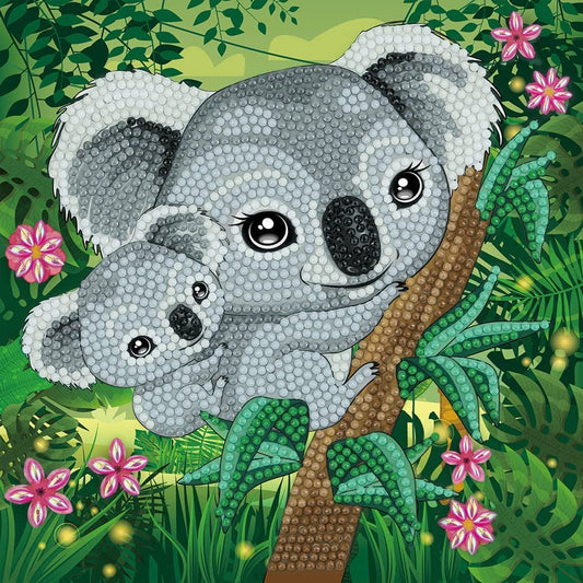 Koala Hugs Crystal Art Card Kit Craft Buddy