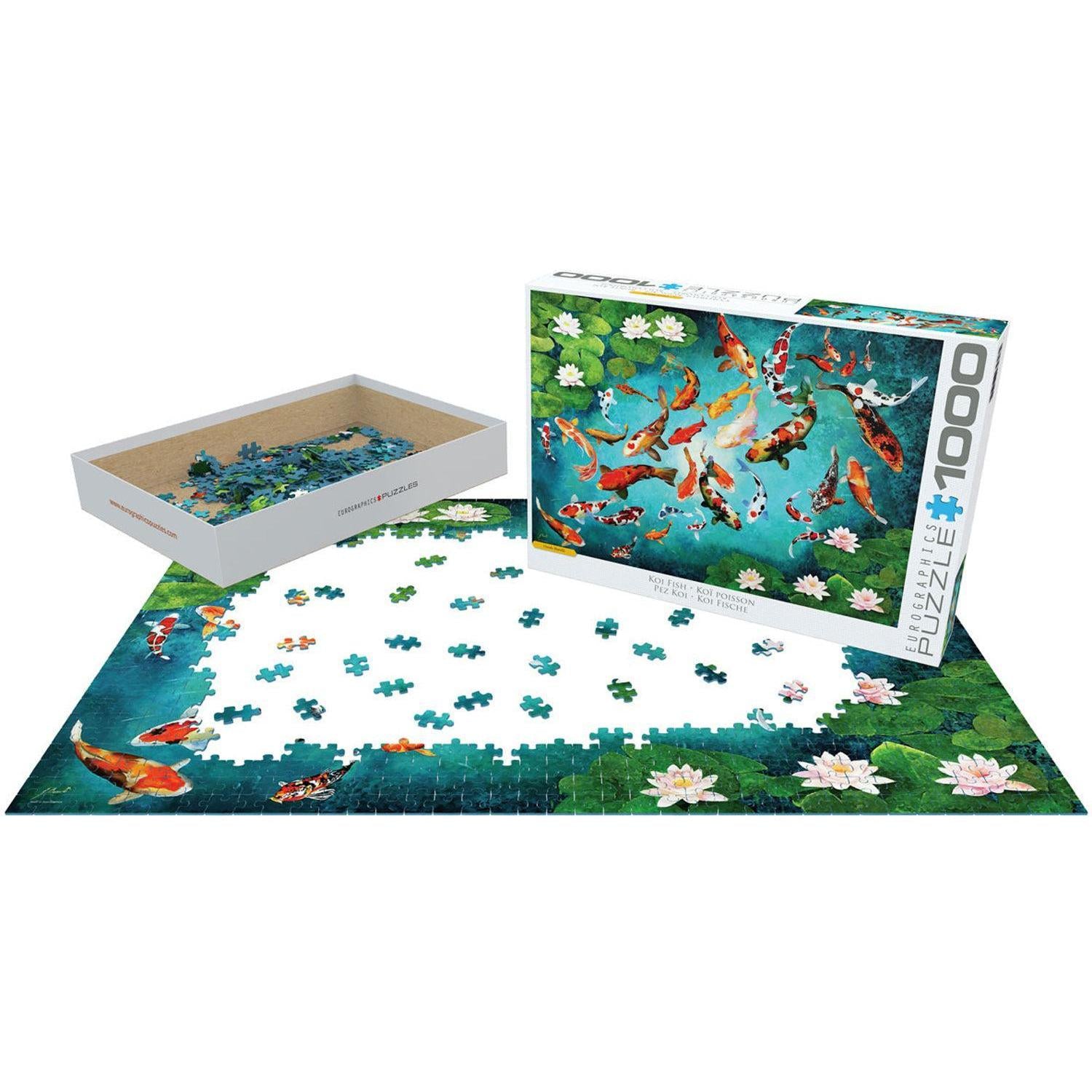 Koi Fish 1000 Piece Jigsaw Puzzle Eurographics