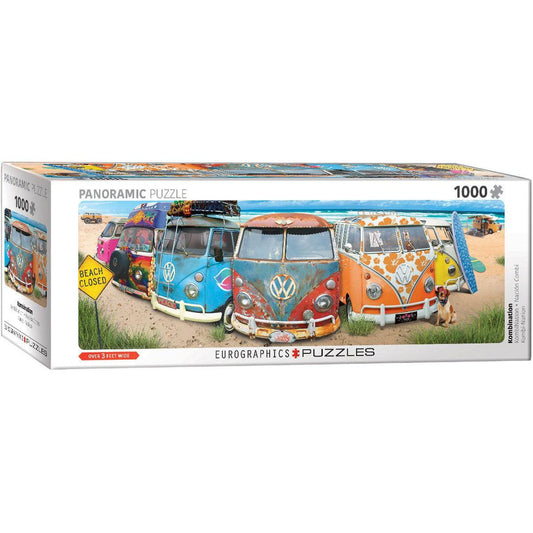 Kombination VW Bus 1000 Piece Panoramic Jigsaw Puzzle Eurographics