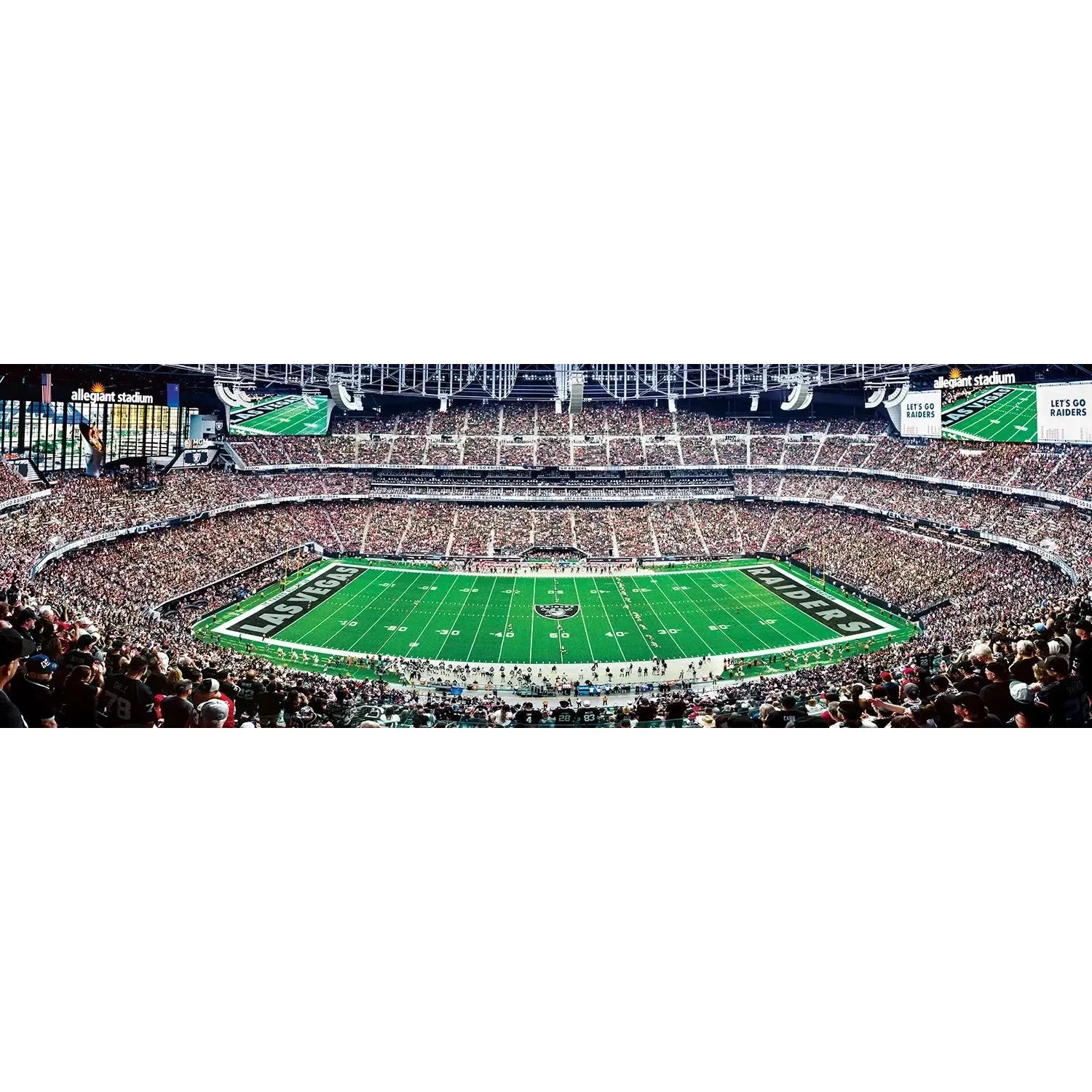 LV Raiders Allegiant Stadium Inside 1000 Piece Panoramic Jigsaw Puzzle MasterPieces