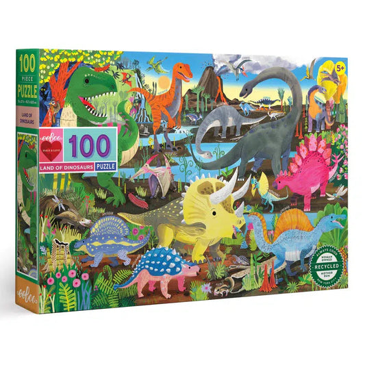 Land of Dinosaurs 100 Piece Jigsaw Puzzle eeBoo