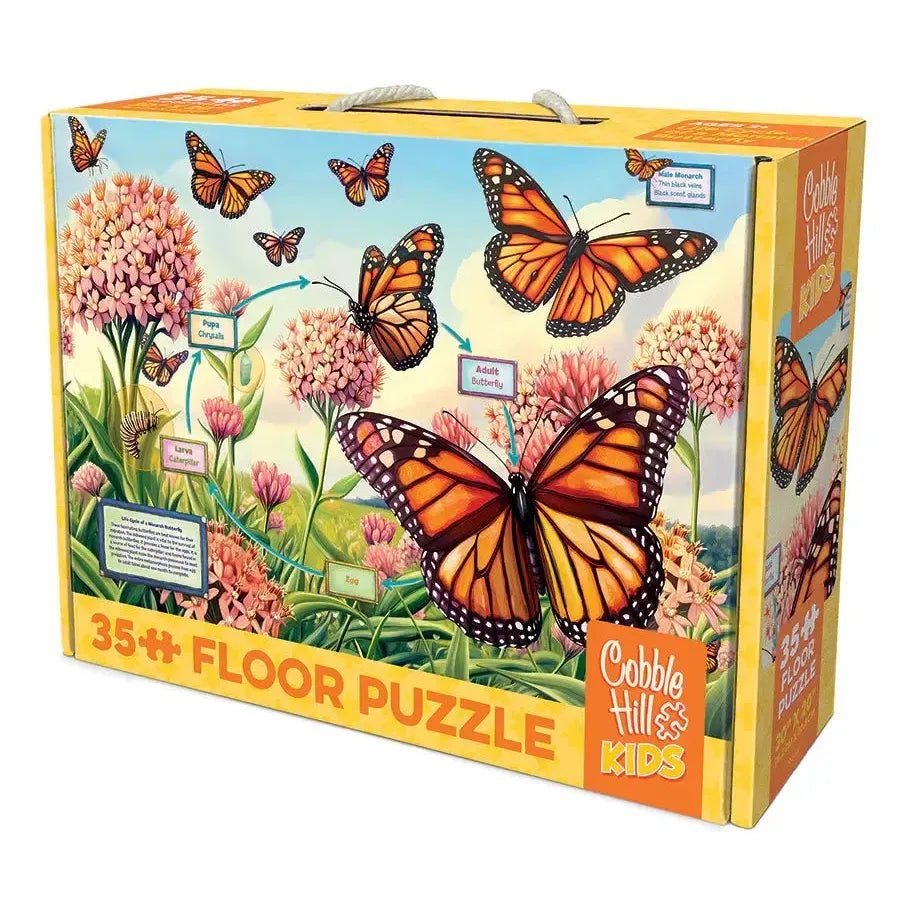 Life Cycle of a Monarch 35 Piece Floor Jigsaw Puzzle Cobble Hill