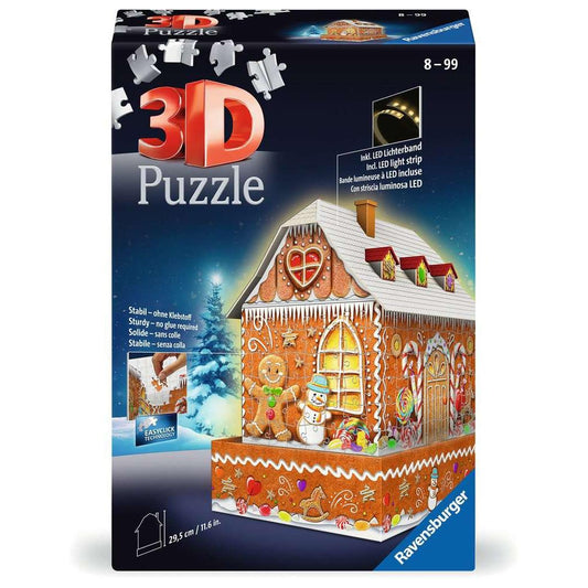 Light-Up Gingerbread House 257 Piece 3D Jigsaw Puzzle Ravensburger