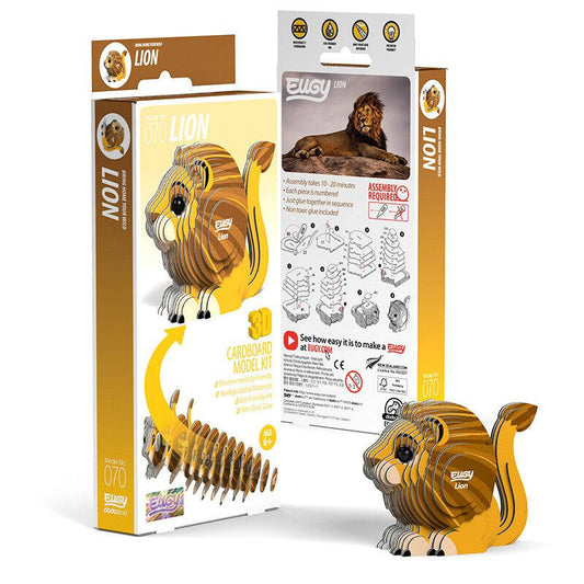 Lion 3D Cardboard Model Kit Eugy