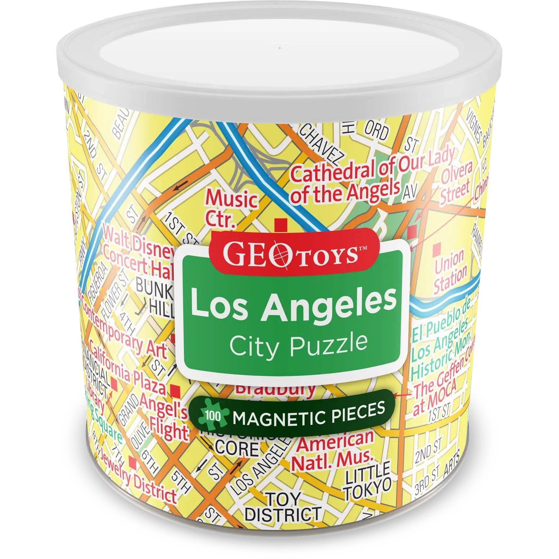 Los Angeles City 100 Piece Magnetic Jigsaw Puzzle Geotoys