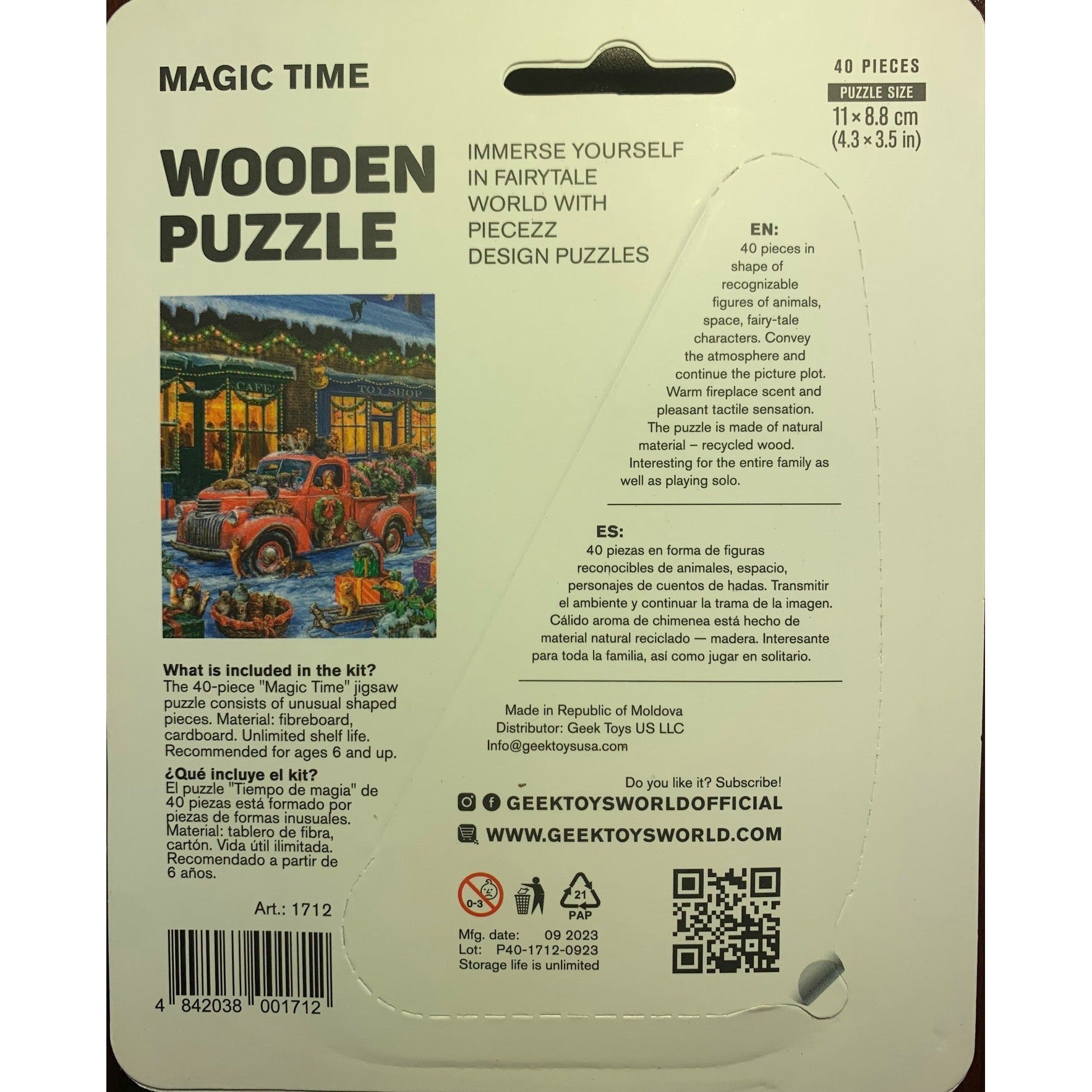 Magic Time 40 Piece Mini Wooden Jigsaw Puzzle Geek Toys