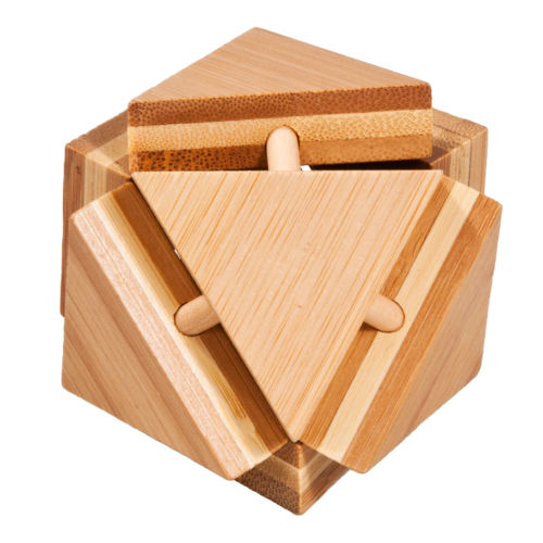 Magic Triangle Box 3D Bamboo Puzzle Fridolin