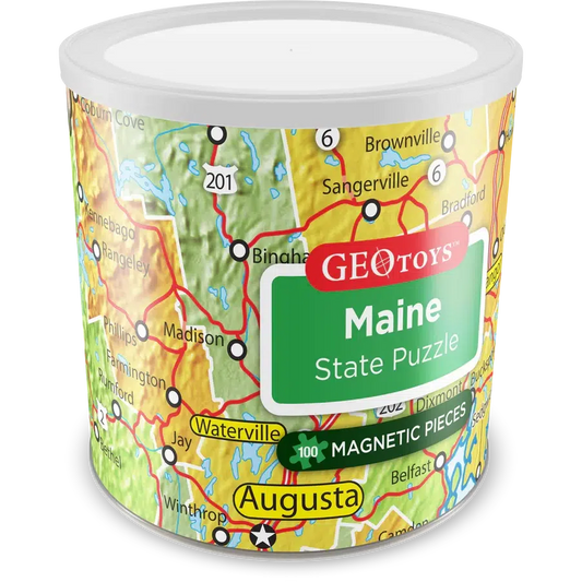 Maine State 100 Piece Magnetic Jigsaw Puzzle Geotoys