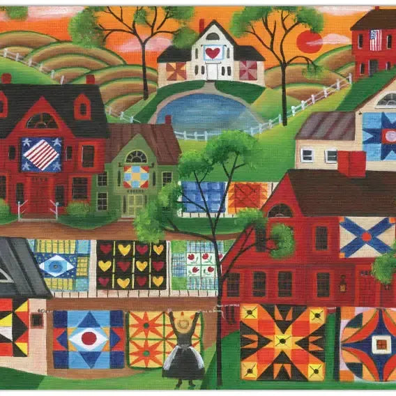 Mama's Colorful Quilts 1000 Piece Soft Touch Jigsaw Puzzle Crown Point