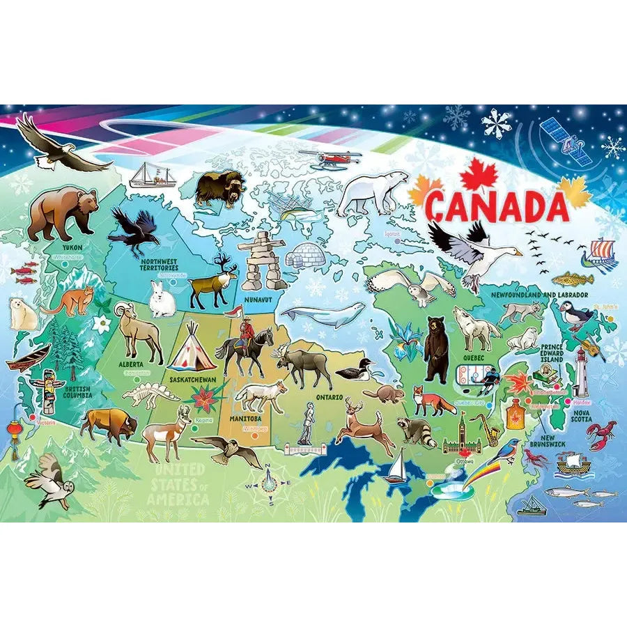Map of Canada 35 Piece Floor Jigsaw Puzzle Cobble Hill