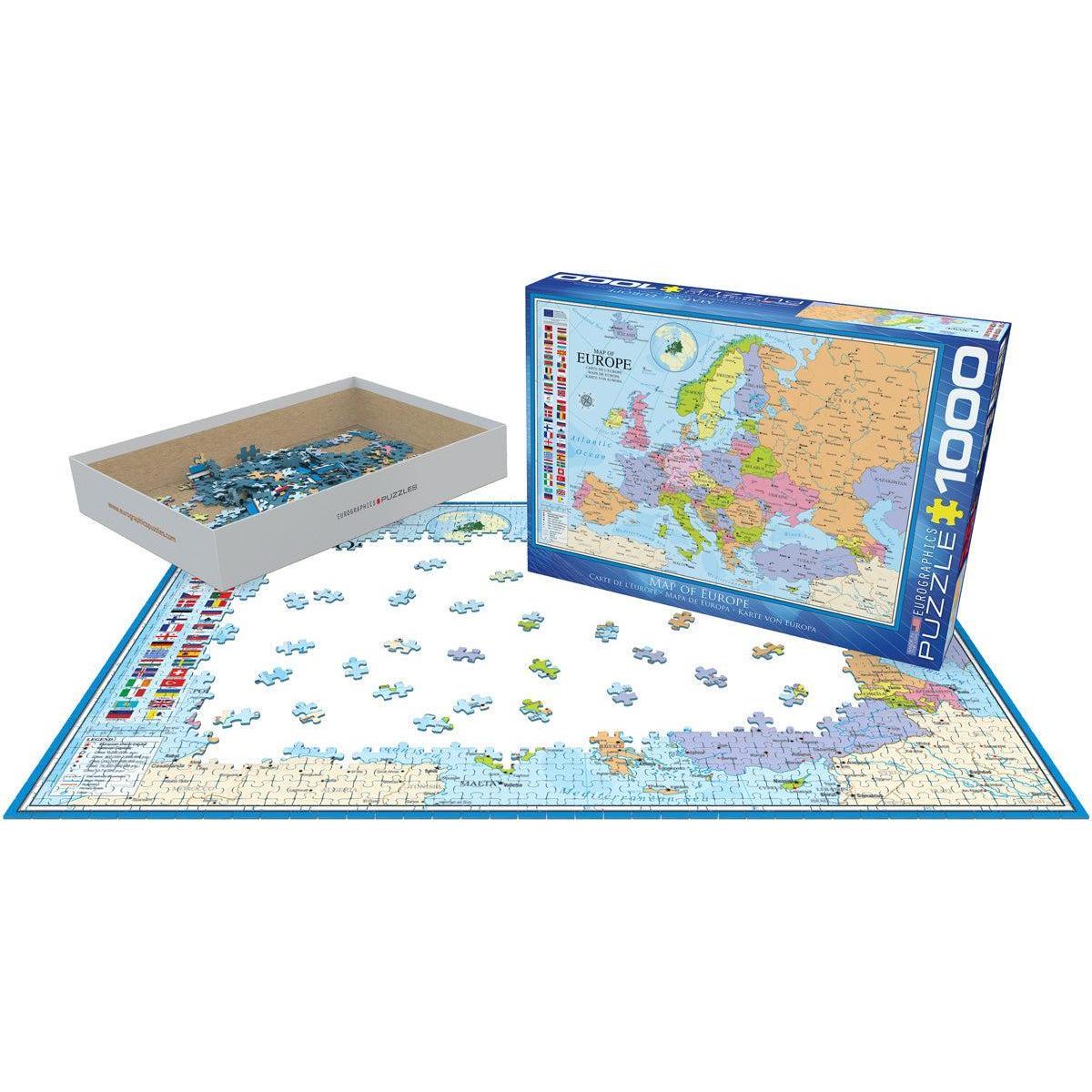 Map of Europe 1000 Piece Jigsaw Puzzle Eurographics