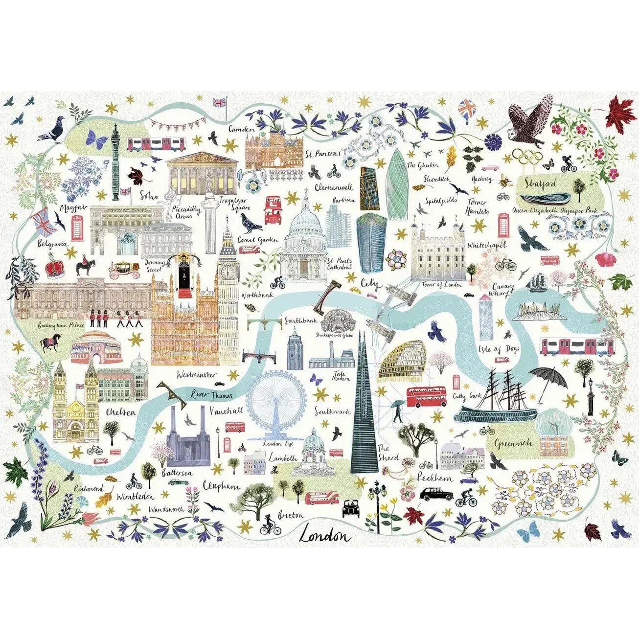 Map of London 1000 Piece Jigsaw Puzzle Gibsons