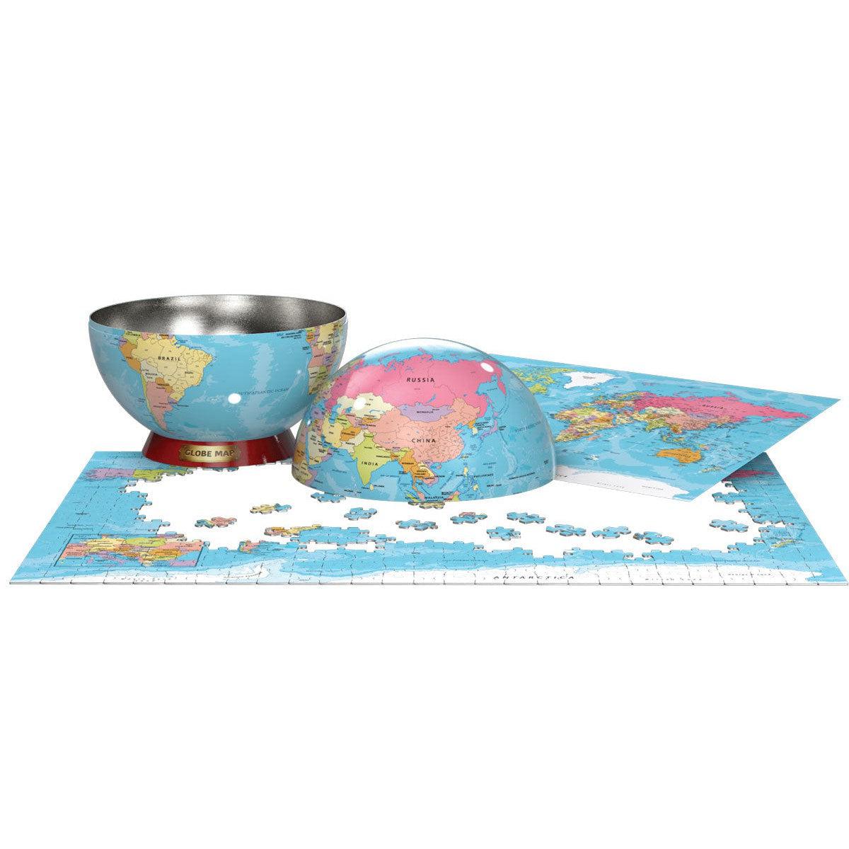 Map of the World 550 Piece Jigsaw Puzzle in Tin Eurographics
