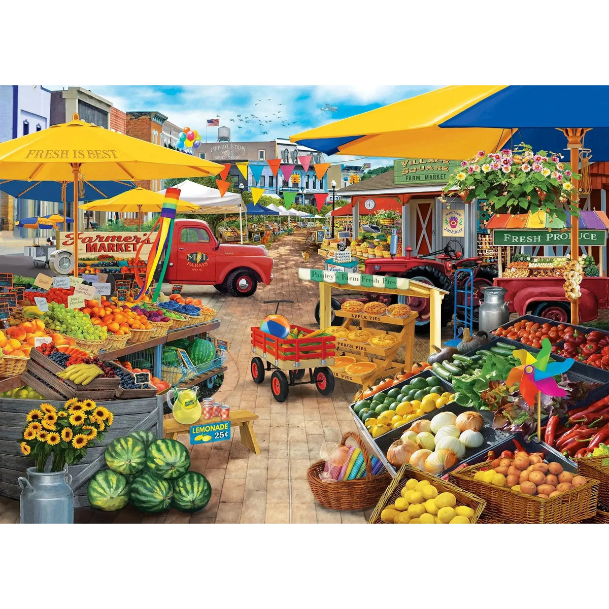 Market Square Seek & Find 1000 Piece Jigsaw Puzzle MasterPieces