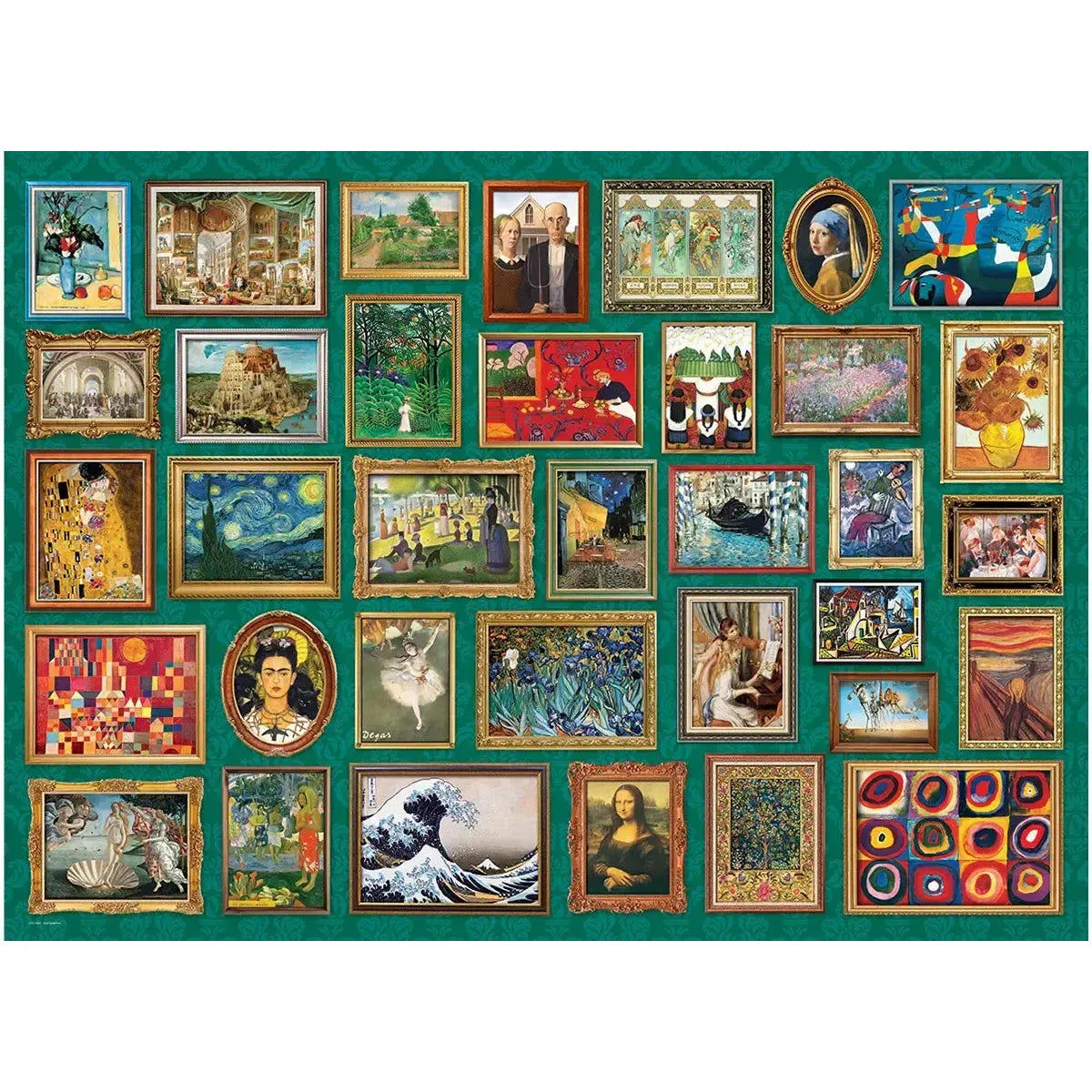 Masterpieces Collage Green 1000 Piece Jigsaw Puzzle Eurographics