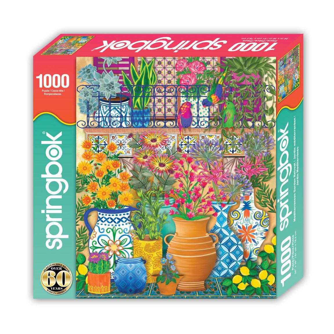 Mediterranean Garden Retreat 1000 Piece Jigsaw Puzzle Springbok