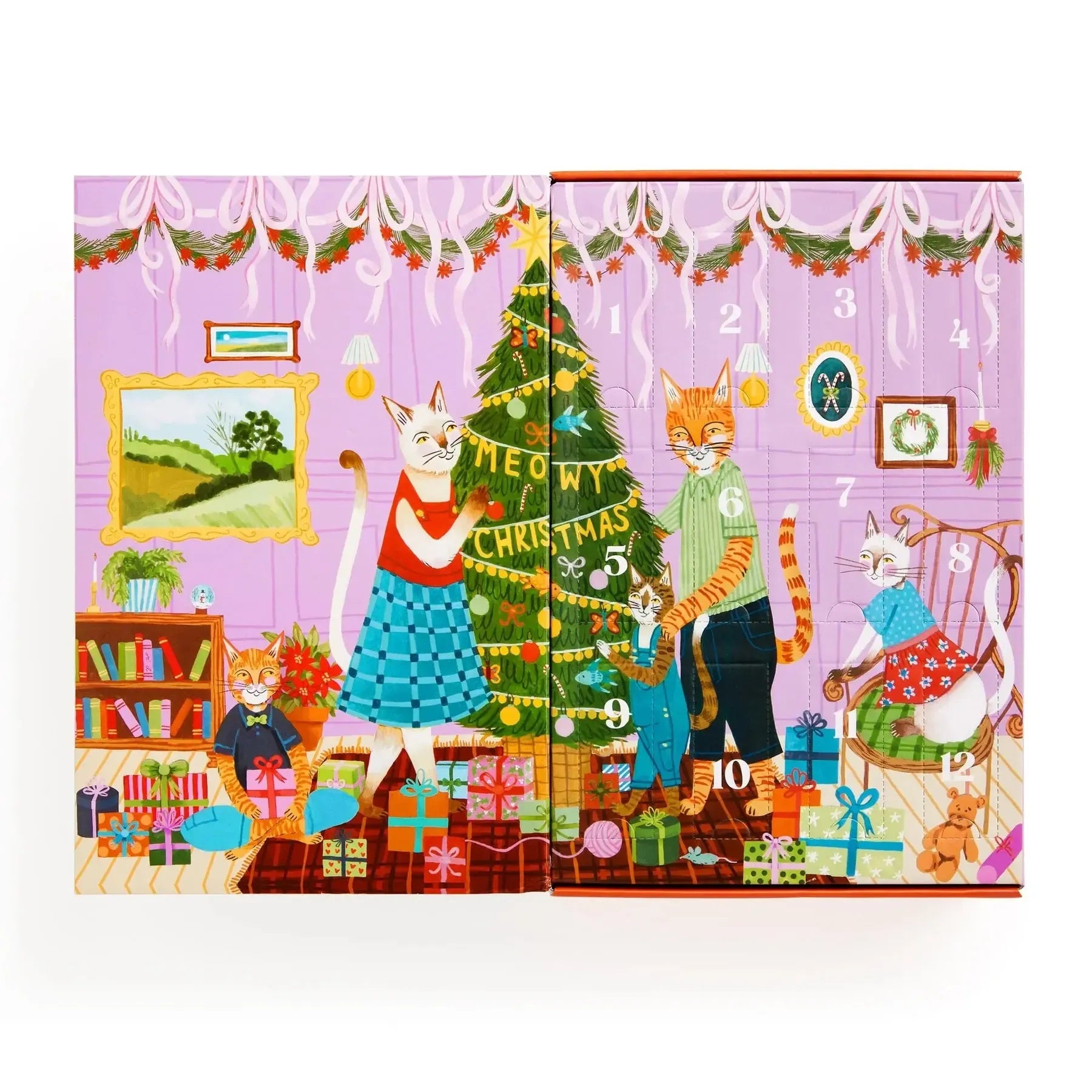 Meowy Christmas 12 Days of Puzzles 500 Piece Countdown Jigsaw Puzzle Galison