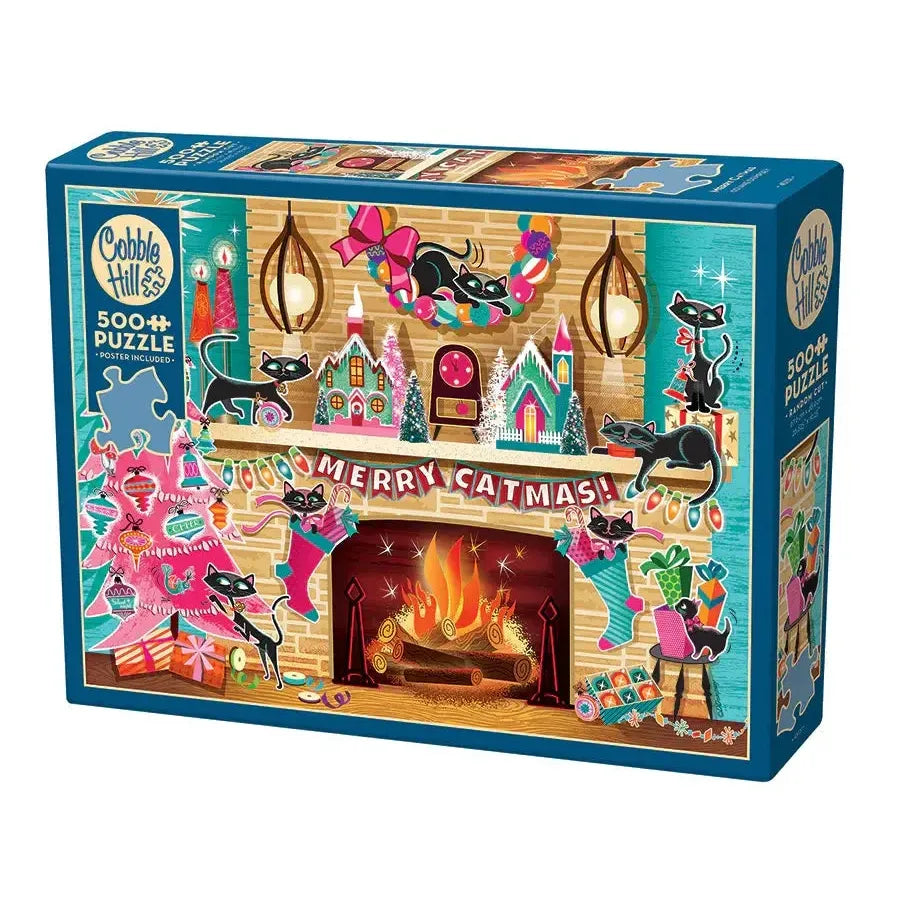 Merry Catmas 500 Piece Jigsaw Puzzle Cobble Hill