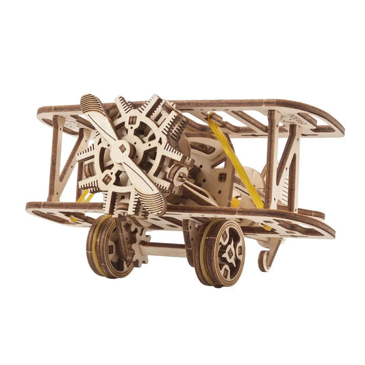 Mini Biplane 3D Wood Model Kit UGEARS