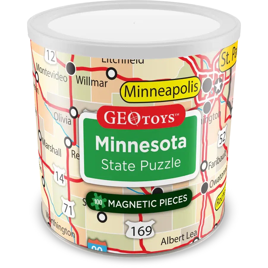 Minnesota State 100 Piece Magnetic Jigsaw Puzzle Geotoys
