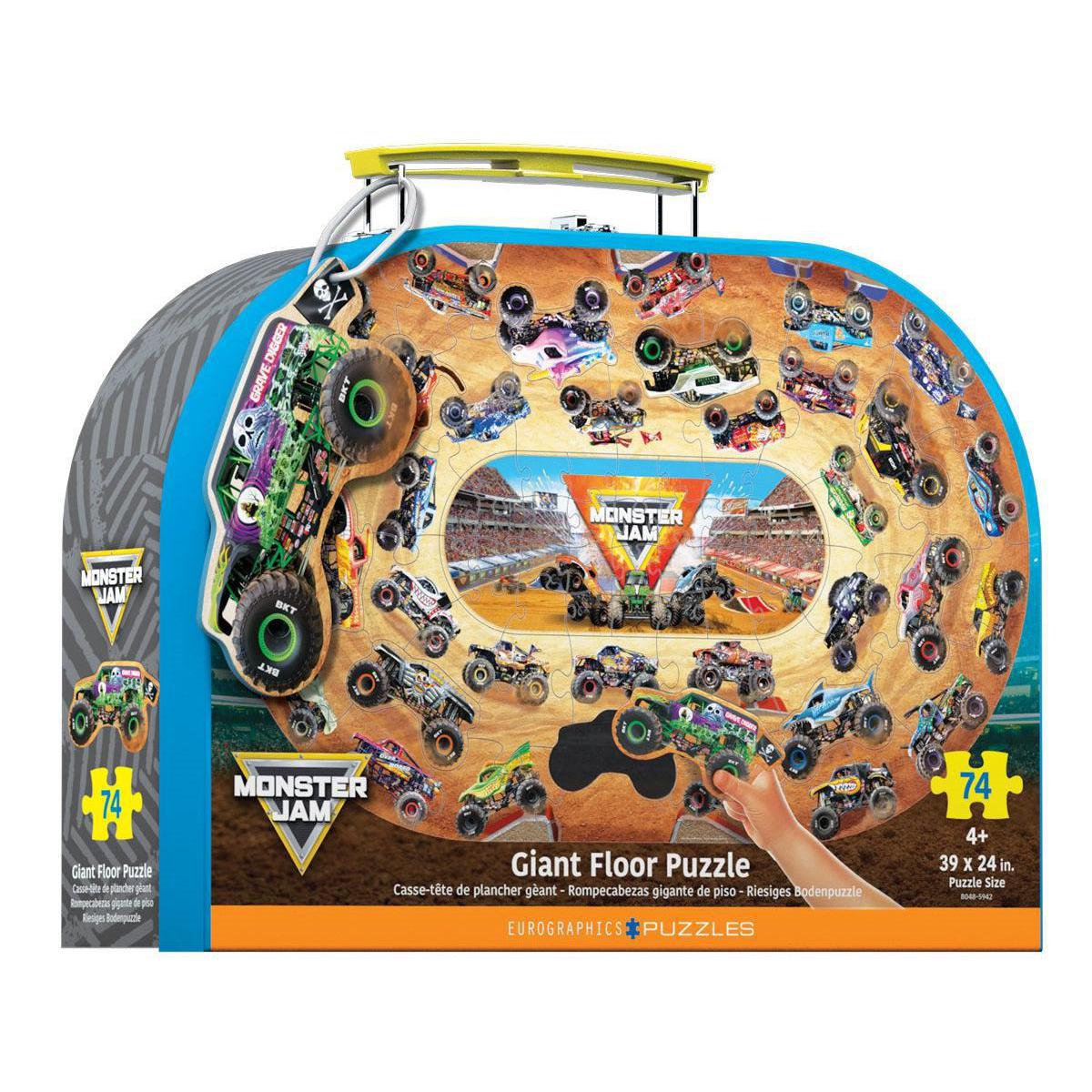 1234 monsters walking cross the floor Monster Jam 74 Piece Giant Floor Jigsaw Puzzles Eurographics – Puzzle Merchant