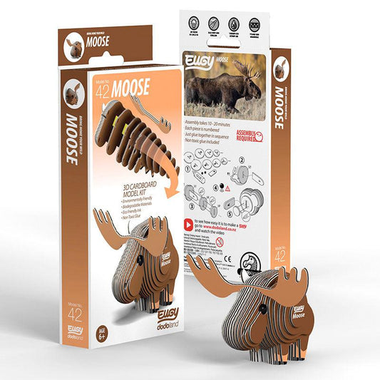 Moose 3D Cardboard Model Kit Eugy