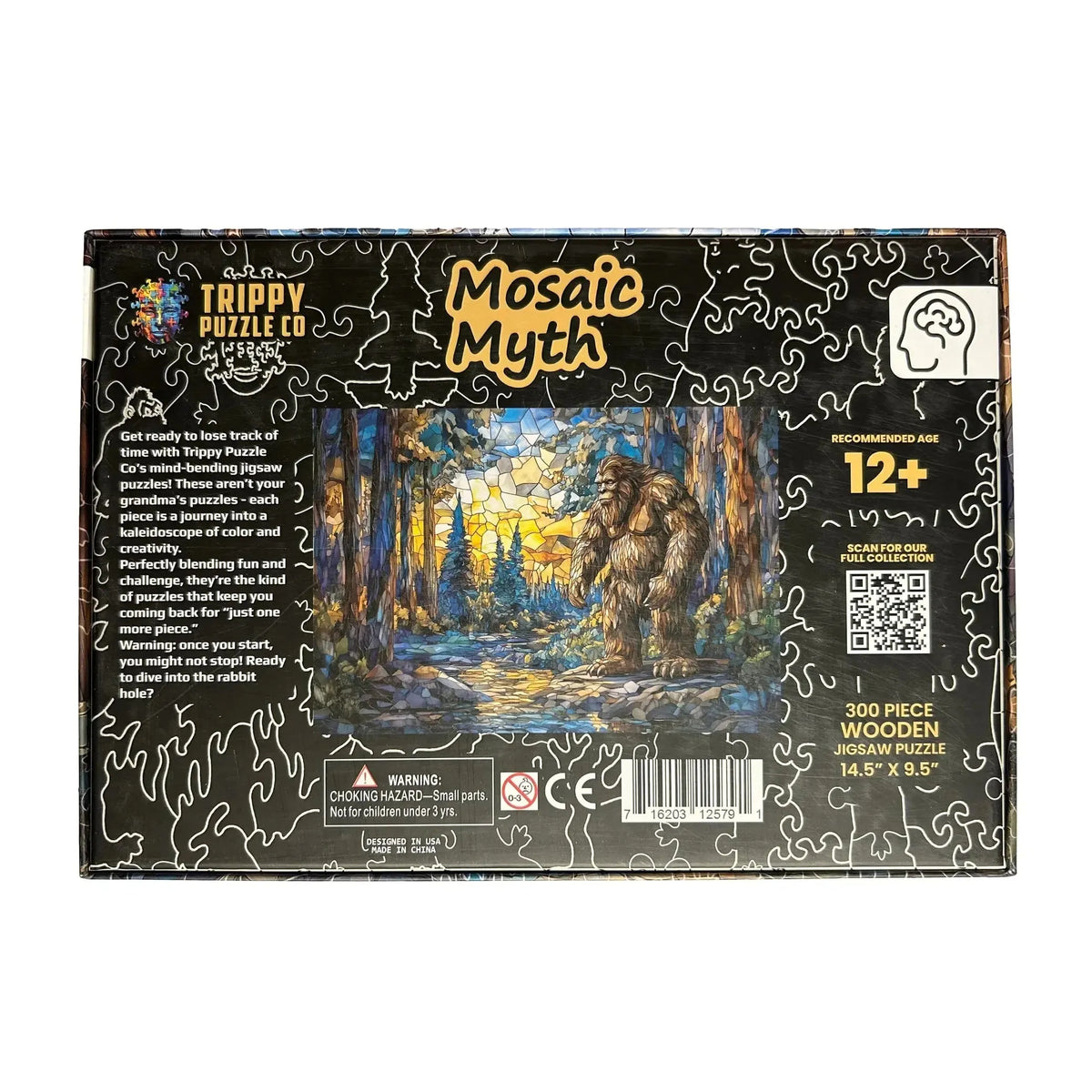 Mosaic Myth 300 Piece Wooden Jigsaw Puzzle Trippy