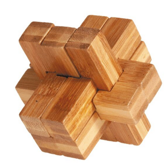 Multi Cross 3D Bamboo Puzzle Fridolin