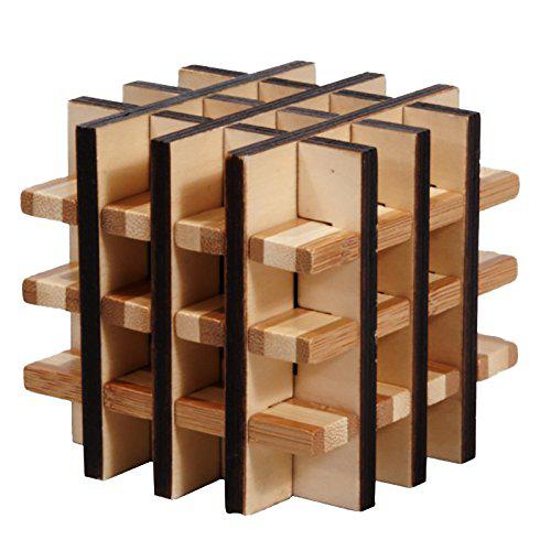 Multi Square 3D Bamboo Puzzle Fridolin