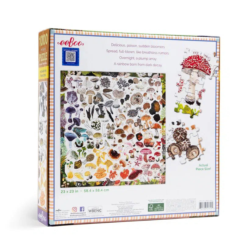 Mushroom Rainbow 1000 Piece Jigsaw Puzzle eeBoo