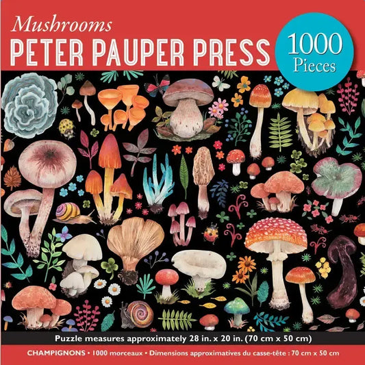 Mushrooms 1000 Piece Jigsaw Puzzle Peter Pauper