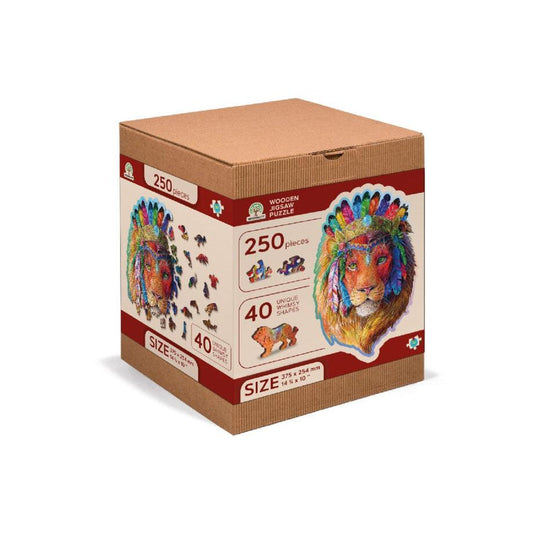 Mystic Lion 250 Piece Wood Jigsaw Puzzle Wooden City