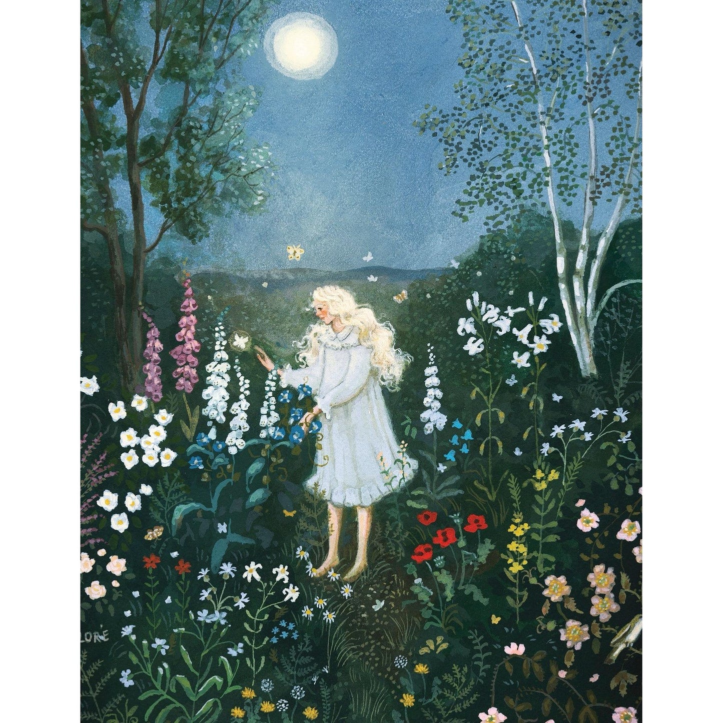 Moon Garden by Loré Pemberton 100 Piece Mini Jigsaw Puzzle NYPC