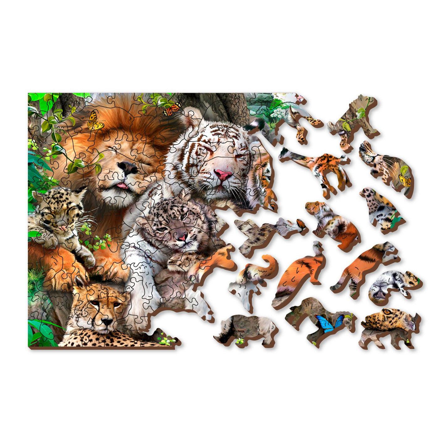 Nap Time 300 Piece Wood Jigsaw Puzzle Wooden City