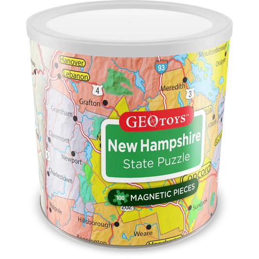 New Hampshire State 100 Piece Magnetic Jigsaw Puzzle Geotoys