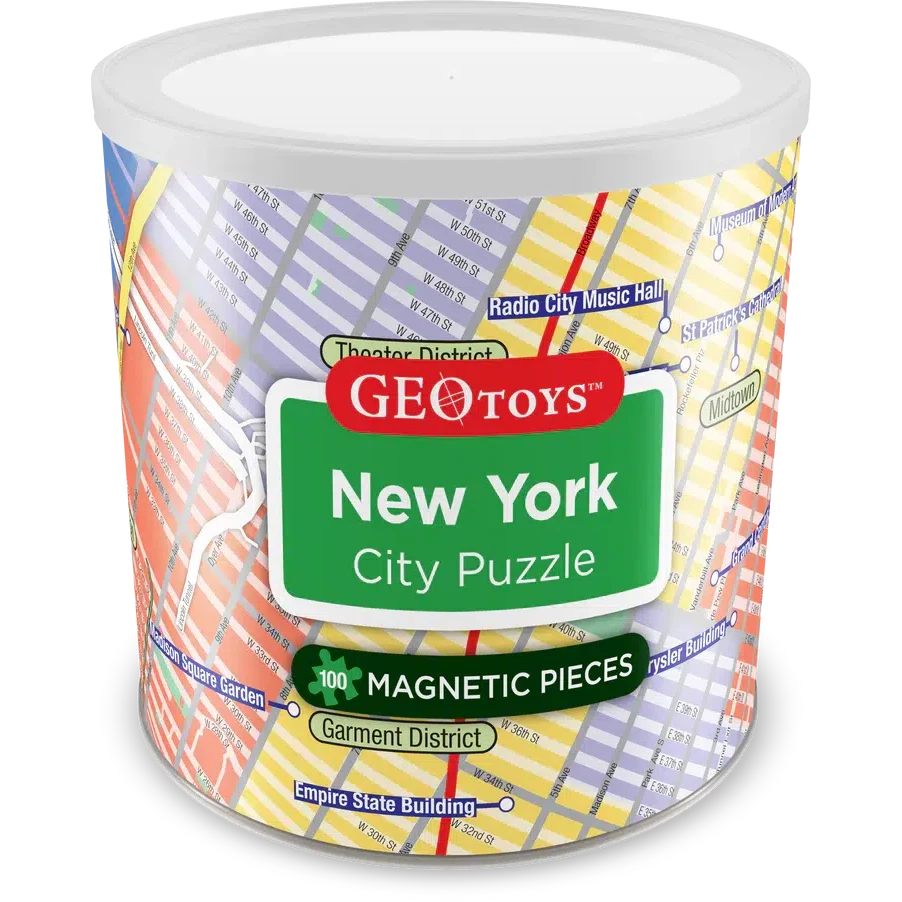 New York City 100 Piece Magnetic Jigsaw Puzzle Geotoys