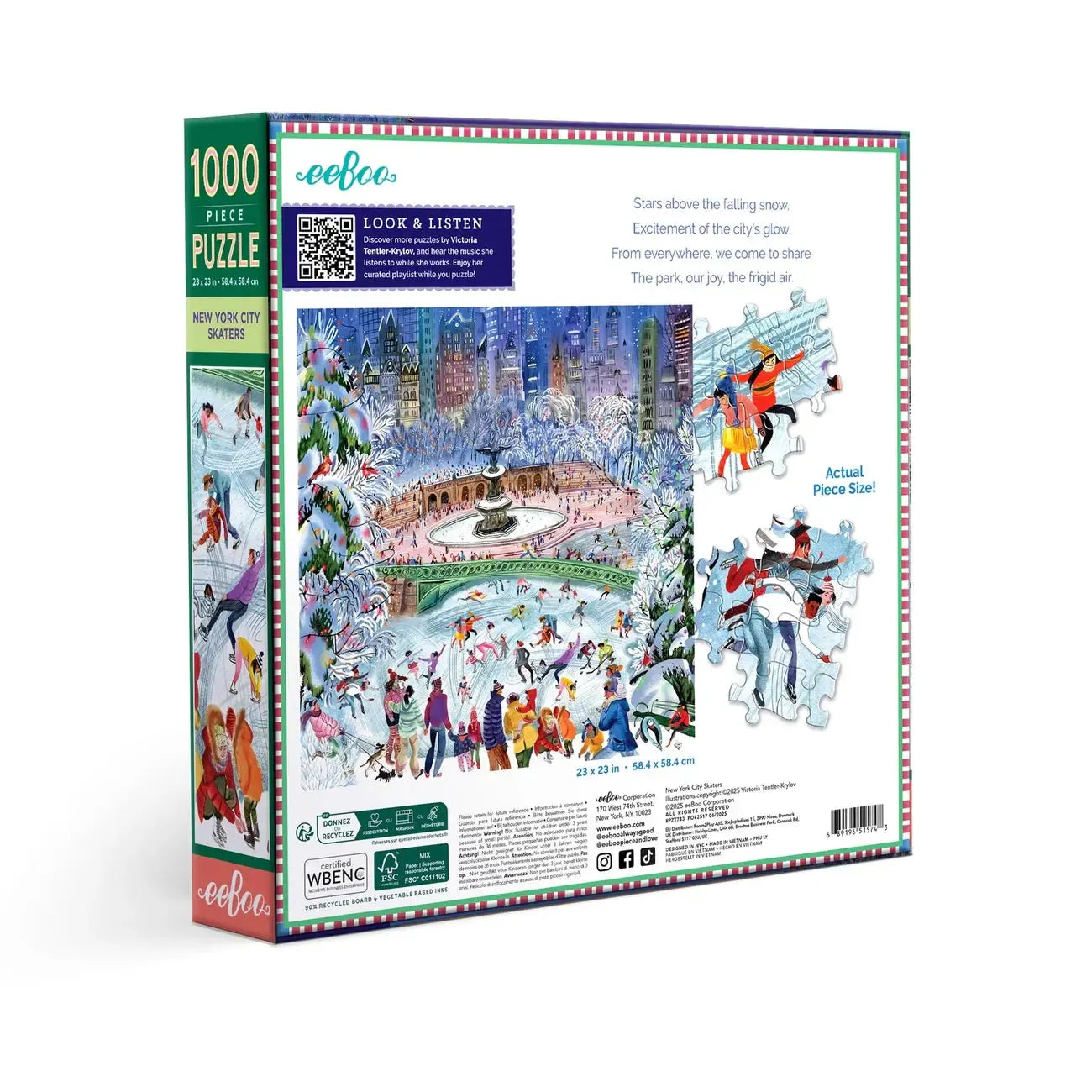 New York City Skaters 1000 Piece Jigsaw Puzzle eeBoo