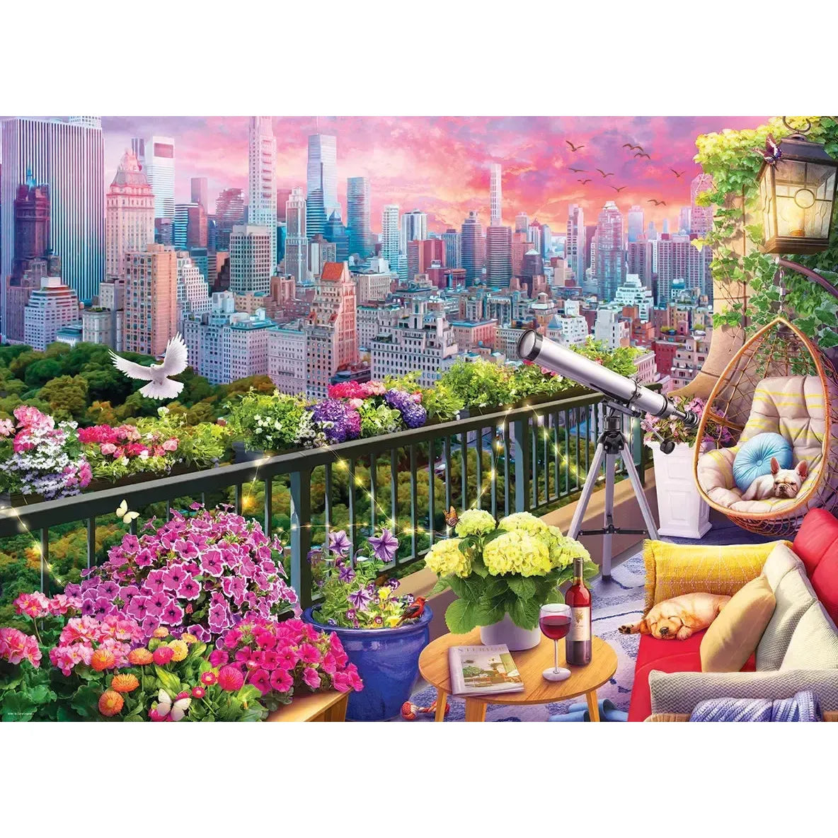 New York Rooftop Garden 1000 Piece Jigsaw Puzzle Eurographics