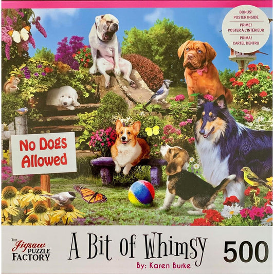 No Dogs Allowed A Bit of Whimsy 500 Piece Jigsaw Puzzle Leap Year