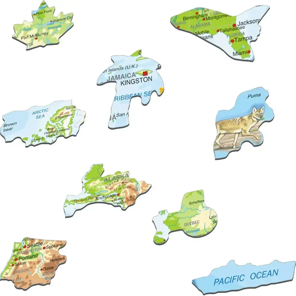 North America Topographic Map 66 Piece Tray Jigsaw Puzzle Larsen