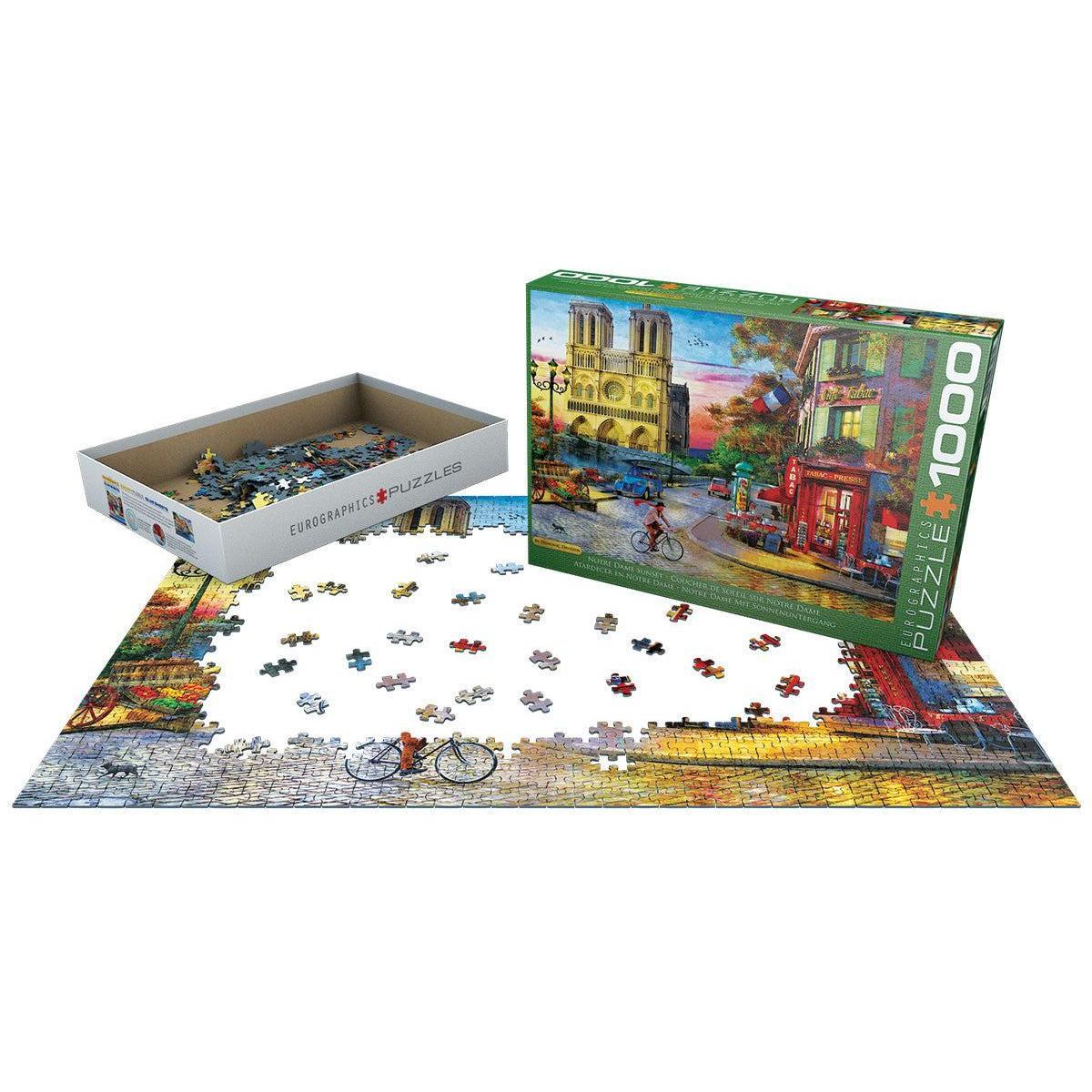Notre Dame Sunset 1000 Piece Jigsaw Puzzle Eurographics