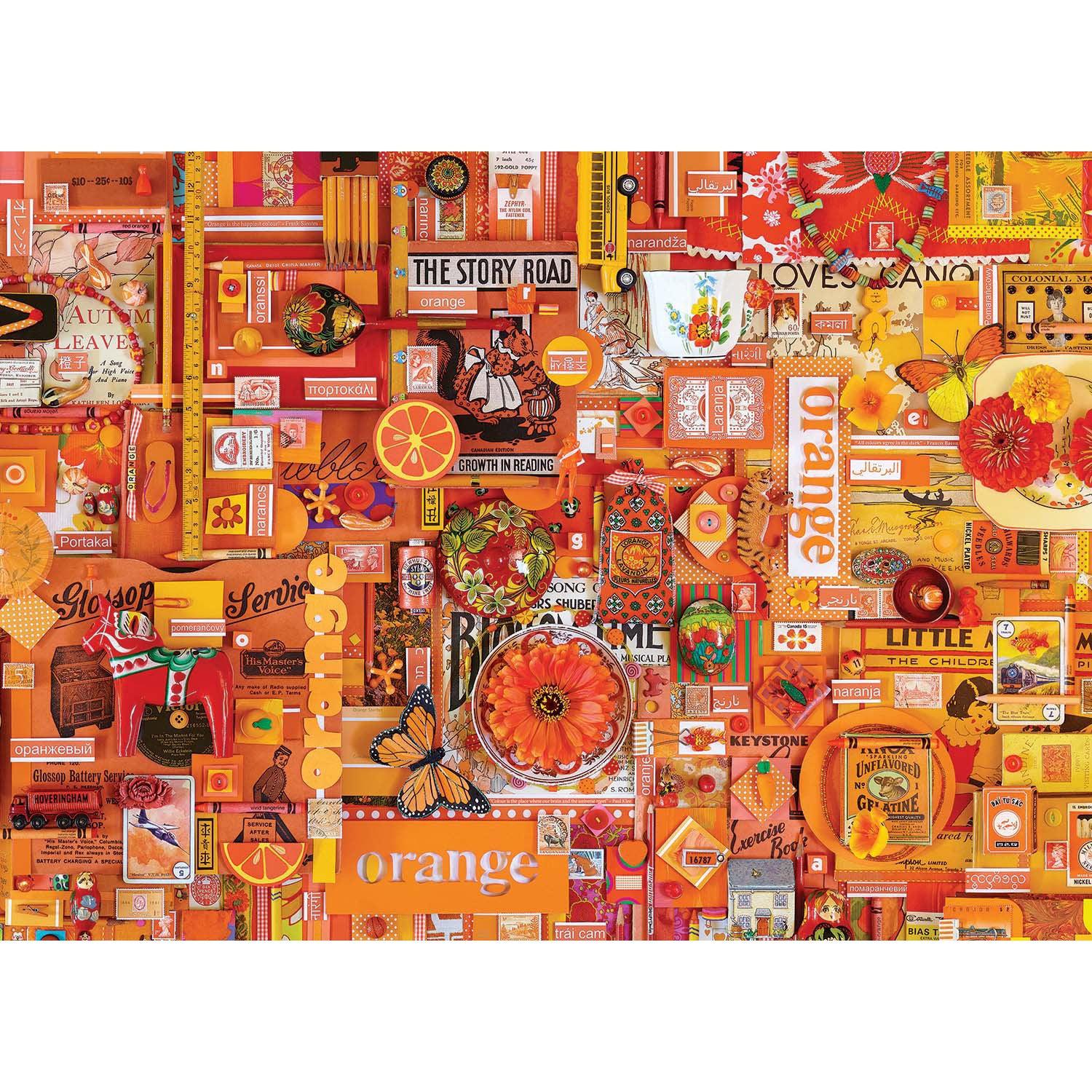 Orange 1000 Piece Jigsaw Puzzle Cobble Hill