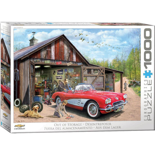 Out of Storage Corvette 1000 Piece Jigsaw Puzzle Eurographics