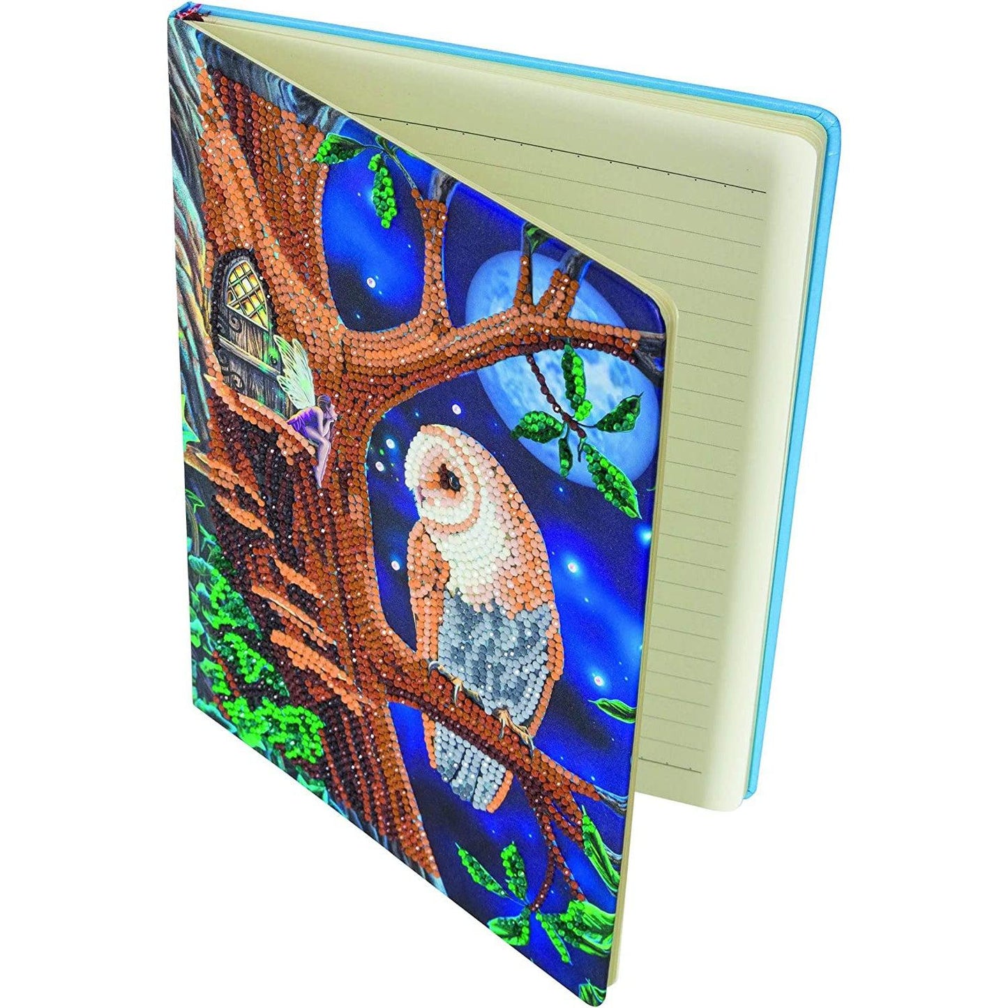 Owl and Fairy Tree Crystal Art Notebook Kit Craft Buddy