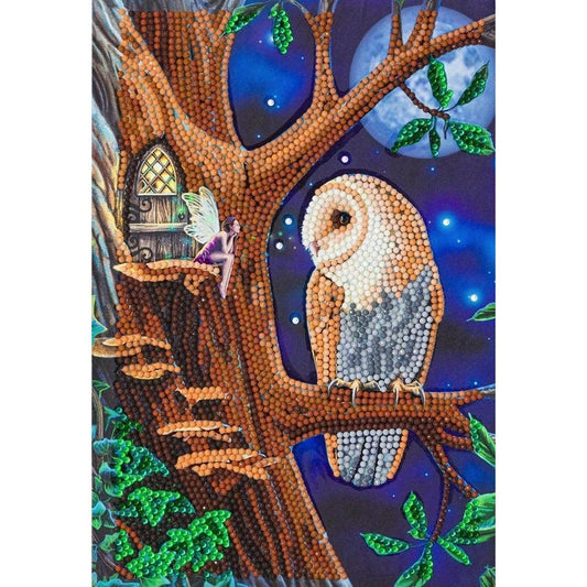 Owl and Fairy Tree Crystal Art Notebook Kit Craft Buddy