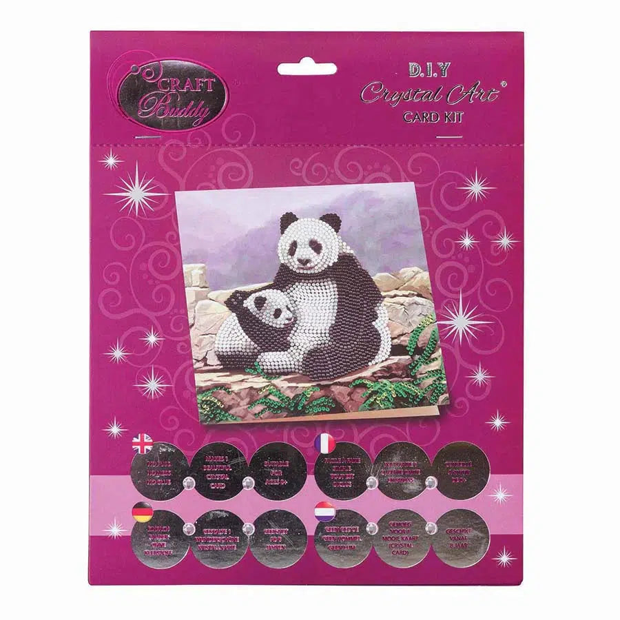Panda Crystal Art Card Kit Craft Buddy
