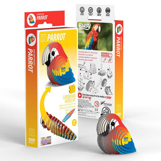 Parrot 3D Cardboard Model Kit Eugy