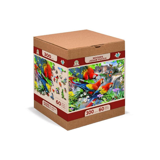 Parrot Island 300 Piece Wood Jigsaw Puzzle Wooden City